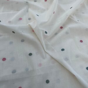 White Jamdani Polka Dot