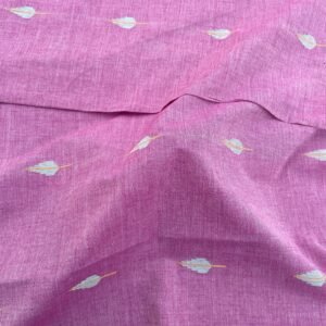Pink Jamdani Leaf Motif