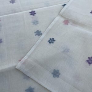 White Jamdani Floral Motif