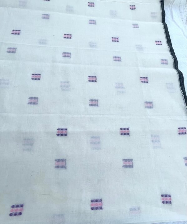 White Jamdani Square Motif