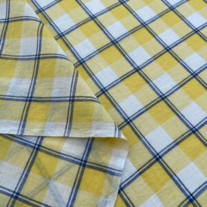 1258 Yellow-White-Blue Check