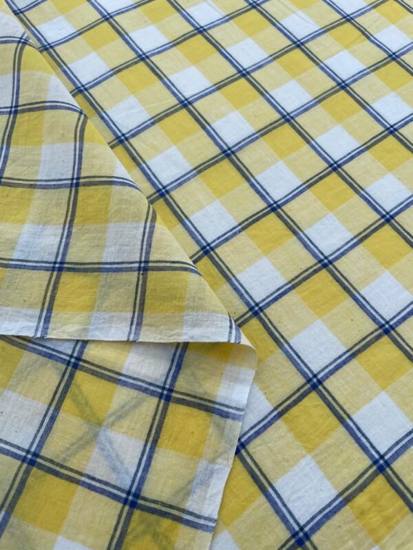 1258 Yellow-White-Blue Check