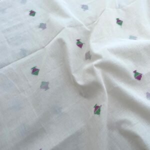 White Jamdani Kite Motif