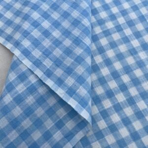 1232 Azure Blue-White Square Check