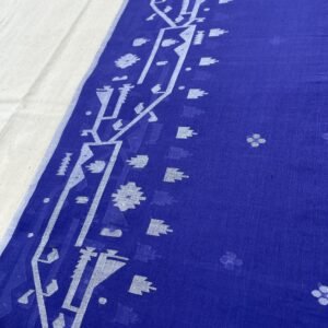 Blue Border Jamdani