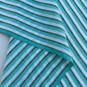 Turquoise White Stripe