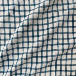 White-Blue Tie n Dye Check