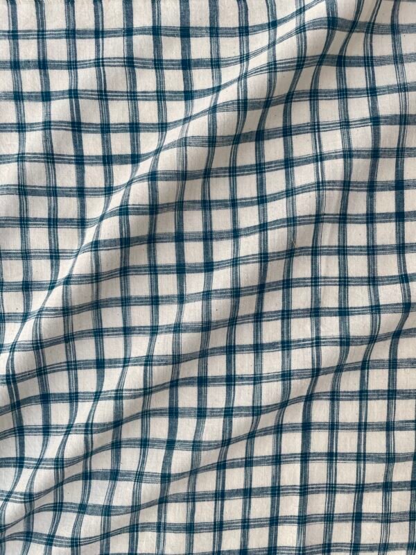 White-Blue Tie n Dye Check
